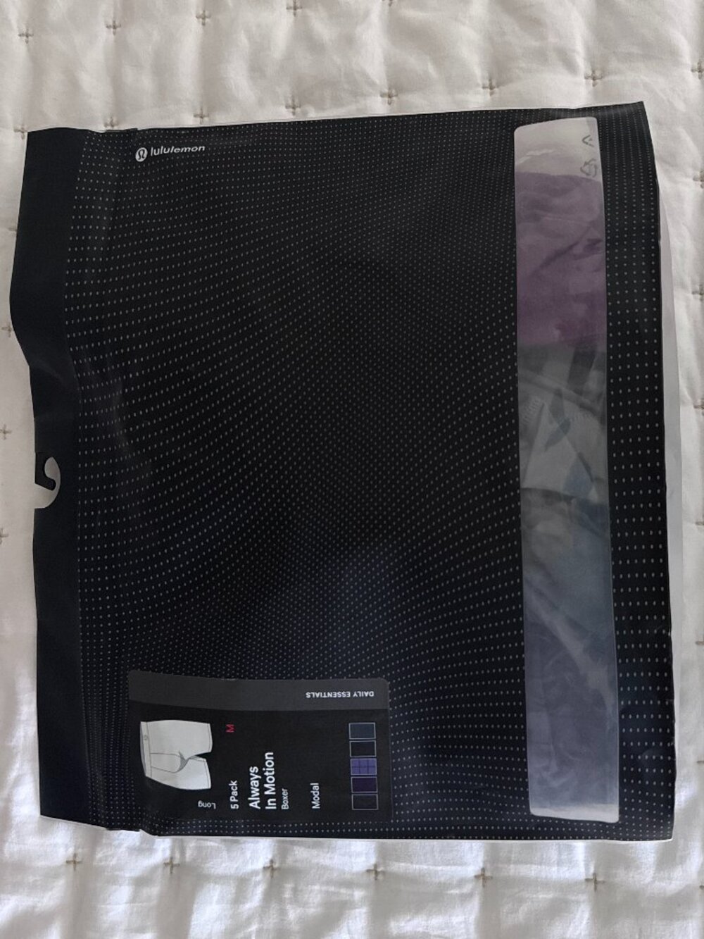 NEW NWT LULULEMON Men's ALWAYS IN MOTION BOXER BRIEF LONG 7" Size Medium  5 Pack